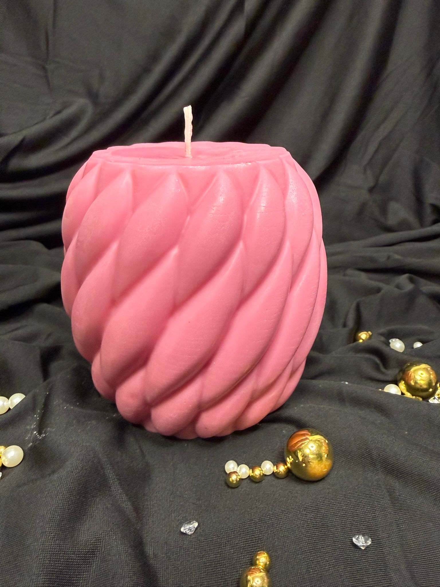 Twisted Elegance XXL - Spiralkerze in Wunschfarbe